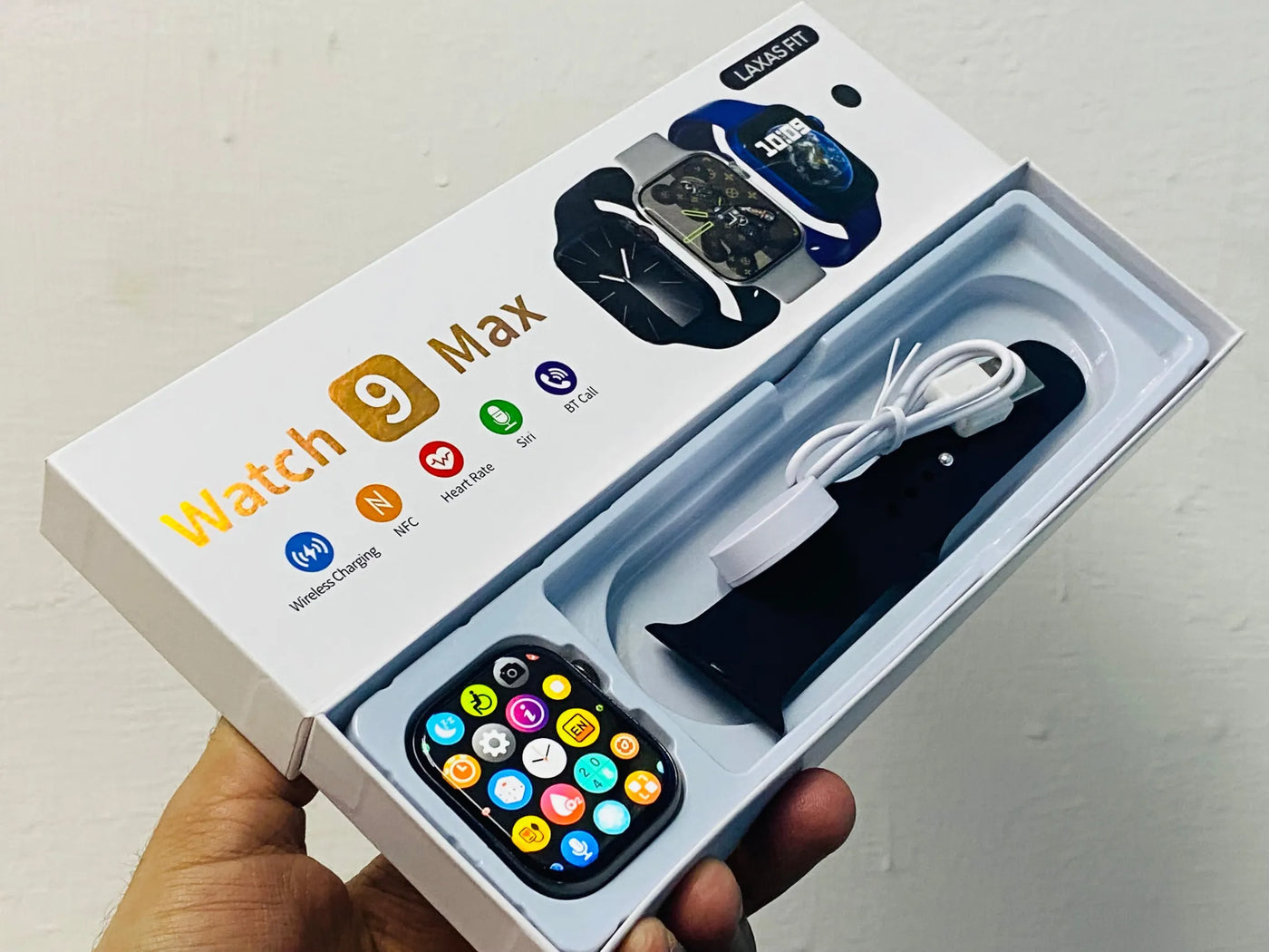 Watch 9 Max Smart Watch - Series 9 - Full Edge HD Display - Bluetooth Calling - Alwayz On Display Feature - Wireless Charging - Sports Functions