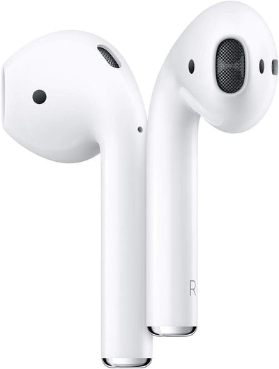 Apple AirPods (2nd Gen) Wireless Ear Buds + Lightning Charging Case + Lightning to USB Cable + 1 Year Limited Warranty