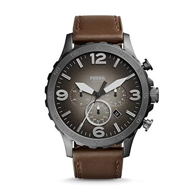 Fossil Nate Men's Watch with Oversized Chronograph Watch Dial and Stainless Steel or Leather Band