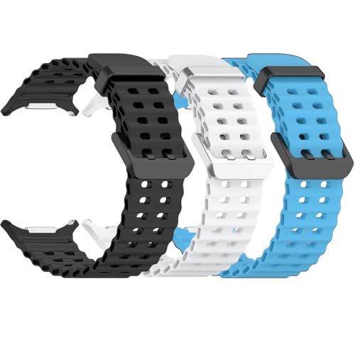 Compatible for Samsung Galaxy Watch 7 Ultra Band 47mm, Soft Ocean Silicone Sport Strap Women Men Replacement Accessory Fit for Samsung Galaxy Watch Ultra Band