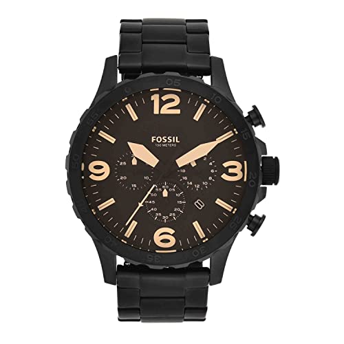 Fossil Nate Men's Watch with Oversized Chronograph Watch Dial and Stainless Steel or Leather Band