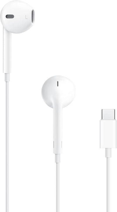 Apple EarPods Headphones with USB-C Plug, Wired Ear Buds with Built-in Remote to Control Music, Phone Calls, and Volume