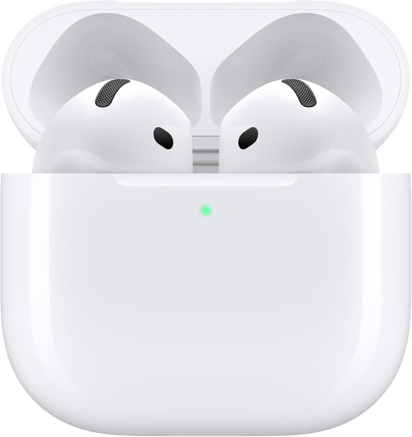 Apple AirPods 4 Wireless Earbuds, Bluetooth Headphones, Personalized Spatial Audio, Sweat and Water Resistant, USB-C Charging Case, H2 Chip, Up to 30 Hours of Battery Life, Effortless Setup for iPhone