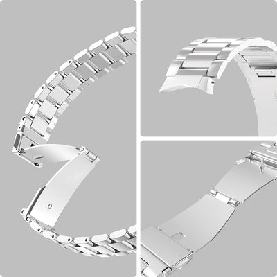 Compatible with Samsung Galaxy Watch 6 Classic Bands 47/43/44/40mm, Business Solid Stainless Steel Band for Galaxy Watch 7 Band 40/44mm, for Galaxy Watch 4 5 Pro Band 45/40/44mm No Gap Band