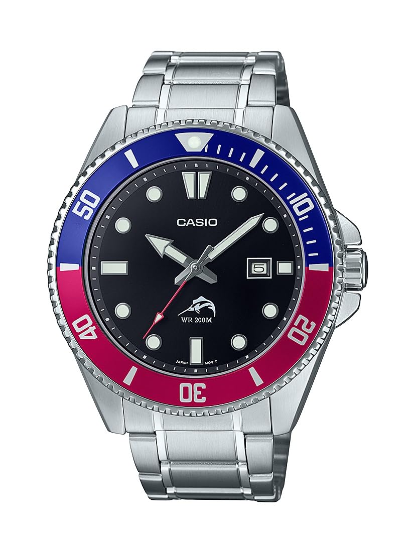 Casio MDV106 Series | Unisex Analog Watch | 200M WR | Stainless Steel Case | Resin Band | 2 Hand Analog (HR, Min, SEC) | Date Display | Screw Down Crown/Screw Down Caseback | 3 Year Battery