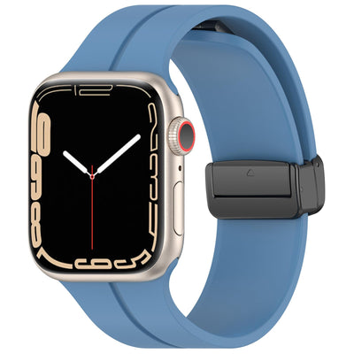 Bands Compatible with Apple Watch Band 49mm 46mm 45mm 44mm 42mm, Women Men Series 10 Band Sport Silicone Magnetic Strap for iWatch Ultra 2 Ultra SE Series 10 9 8 7 6 5 4 3 2 1, Black