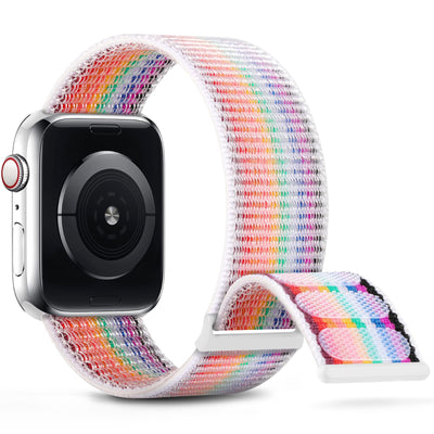 Nylon Sport Band Compatible with Apple Watch Band 38mm 40mm 41mm 42mm 44mm 45mm 46mm 49mm, Adjustable Breathable Women Men Braided Strap Compatible for iWatch Series 10/9/8/7/6/5/4/3 SE Ultra 1/2