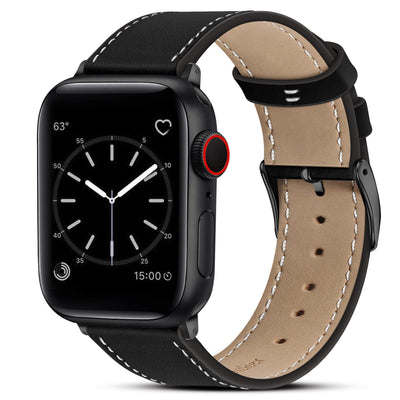 Marge Plus Compatible with Apple Watch Band 42mm (Series 10) /41mm/40mm/38mm, Genuine Leather Bands Replacement Strap for iWatch Series 10 9 8 se 7 6 5 4 3 2 1, Women & Men