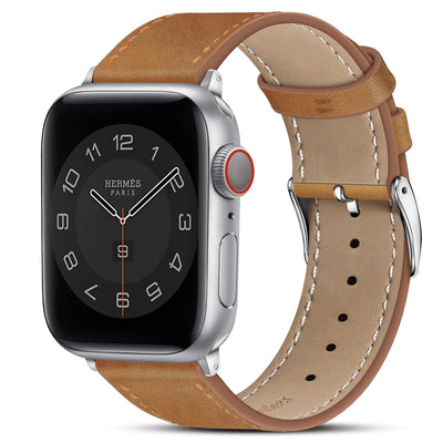 Marge Plus Compatible with Apple Watch Band 42mm (Series 10) /41mm/40mm/38mm, Genuine Leather Bands Replacement Strap for iWatch Series 10 9 8 se 7 6 5 4 3 2 1, Women & Men