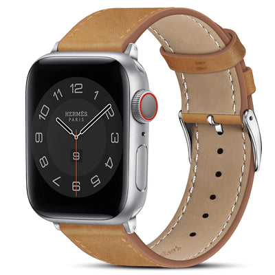 Marge Plus Compatible with Apple Watch Band 42mm (Series 10) /41mm/40mm/38mm, Genuine Leather Bands Replacement Strap for iWatch Series 10 9 8 se 7 6 5 4 3 2 1, Women & Men