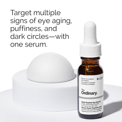 The Ordinary Multi-Peptide Eye Serum, Anti-Aging Formula for Crow’s Feet, Dark Circles & Puffiness, 0.5 Fl Oz