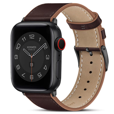 Marge Plus Compatible with Apple Watch Band 42mm (Series 10) /41mm/40mm/38mm, Genuine Leather Bands Replacement Strap for iWatch Series 10 9 8 se 7 6 5 4 3 2 1, Women & Men