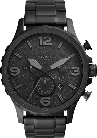 Fossil Nate Men's Watch with Oversized Chronograph Watch Dial and Stainless Steel or Leather Band