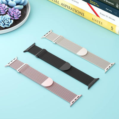 3 Pack Mesh Metal Band Compatible with Apple Watch Band 38mm 40mm 41mm 42mm 44mm 45mm 46mm 49mm, Stainless Steel Magnetic Loop Strap for iWatch Ultra/2 Series 10/9/8/SE/7/6/5/4/3/2/1 Men Women