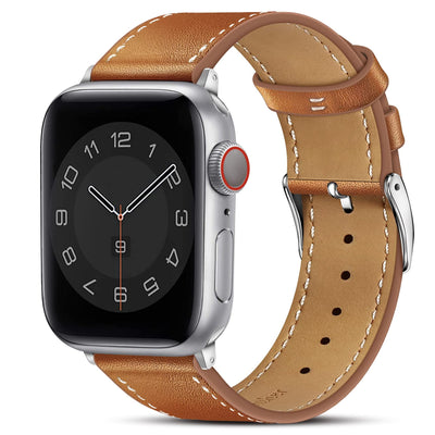 Marge Plus Compatible with Apple Watch Band 42mm (Series 10) /41mm/40mm/38mm, Genuine Leather Bands Replacement Strap for iWatch Series 10 9 8 se 7 6 5 4 3 2 1, Women & Men