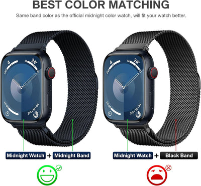 Stainless Steel Milanese Loop Compatible with Apple Watch Band 46mm 42mm 44mm 45mm 49mm 38mm 40mm 41mm men and women, Mesh Loop Magnetic Clasp Replacement for iWatch Bands Ultra Series 10 9 8 7 SE 6 5 4 3 2 1