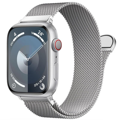 Stainless Steel Milanese Loop Compatible with Apple Watch Band 46mm 42mm 44mm 45mm 49mm 38mm 40mm 41mm men and women, Mesh Loop Magnetic Clasp Replacement for iWatch Bands Ultra Series 10 9 8 7 SE 6 5 4 3 2 1