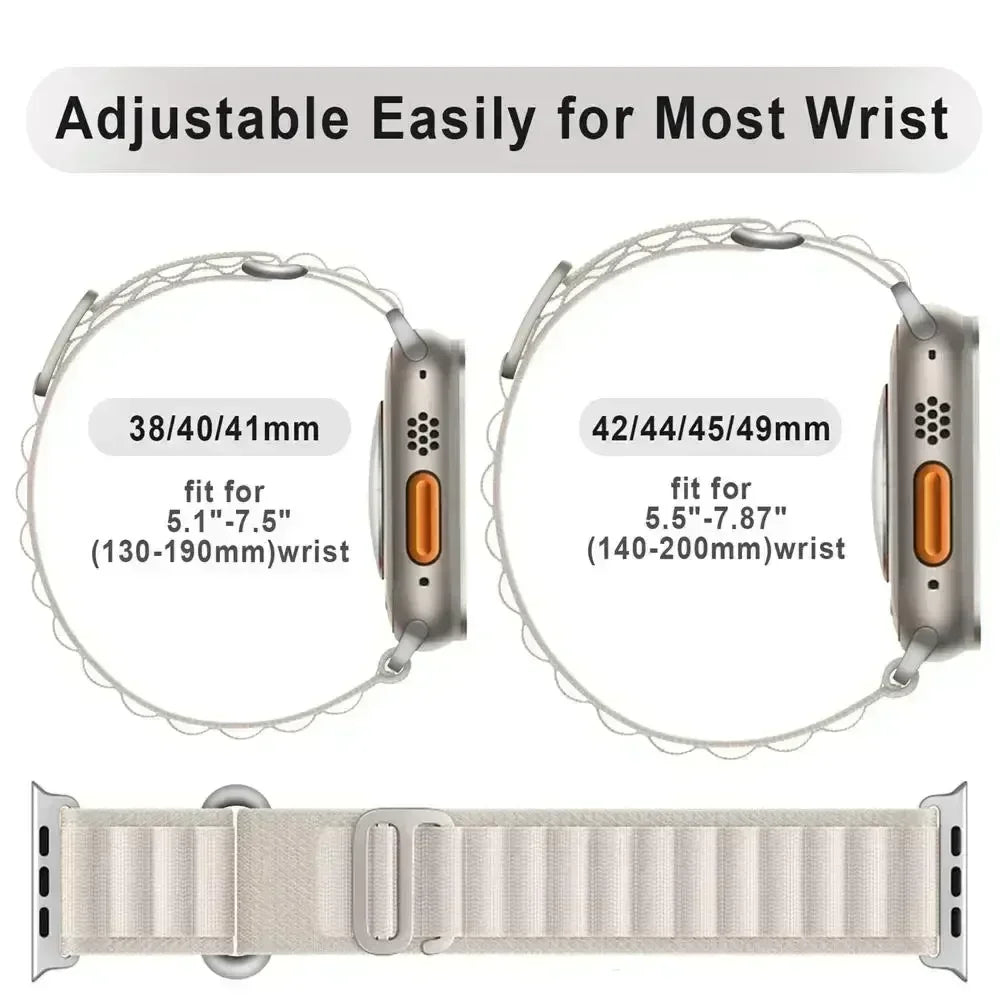 Alpine Strap for Apple Watch Bands 44mm 40mm 49mm 45mm 41mm 38mm 42mm Nylon Bracelet Iwatch Ultra 2 Series 9 3 4 5 6 7 8 SE Belt