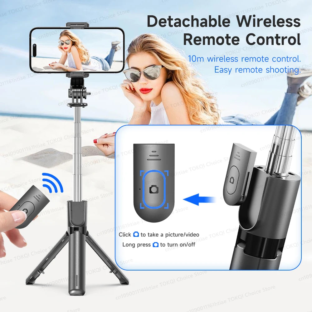 F01 Selfie Stick Tripod Phone Stand Portable Mini Tripod with Wireless Bluetooth for Android and Iphone Smartphone Shooting Vlog 41 sold