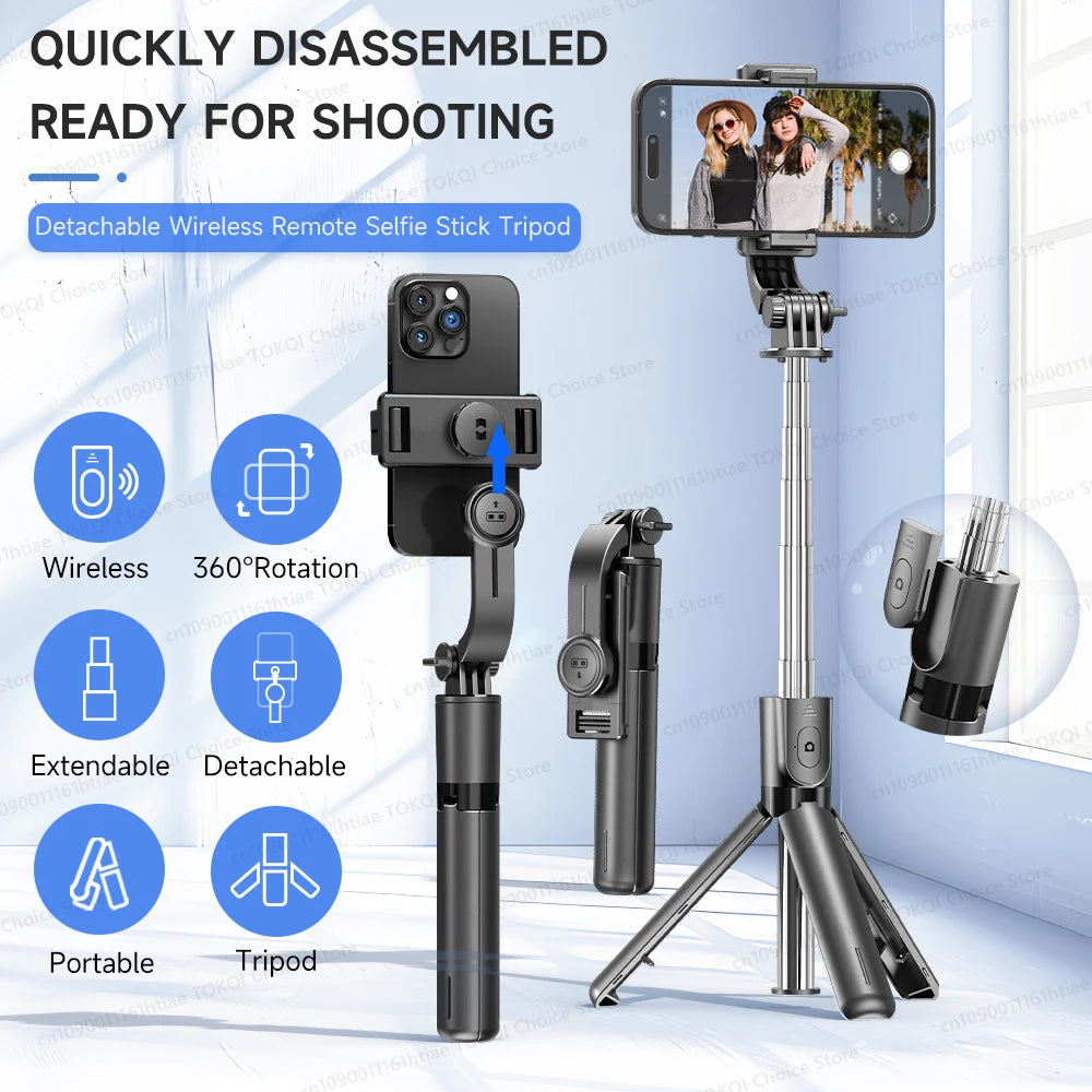 F01 Selfie Stick Tripod Phone Stand Portable Mini Tripod with Wireless Bluetooth for Android and Iphone Smartphone Shooting Vlog 41 sold