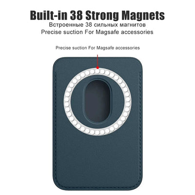 Luxury Leather Wallet For Magsafe Magnetic For Apple iPhone 16 15 14 13 12 11 Pro Max Plus Phone Card Bag Holder Phone Accessories