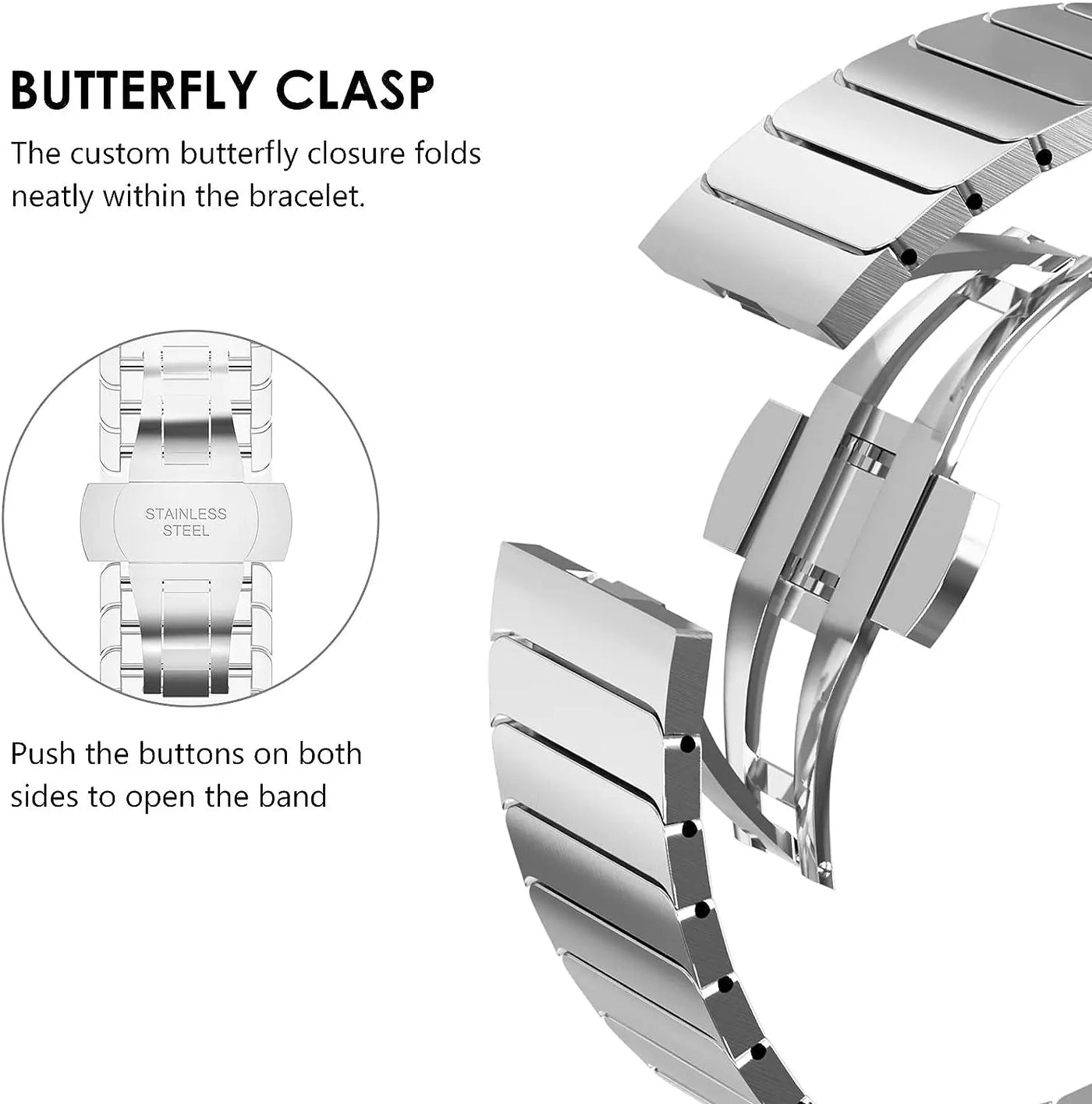 Luxury Stainless Steel Strap For Apple Watch Series 10 46mm 45mm 41mm 38 42 44 40mm Link Bracelet Iwatch Ultra 2 49mm Metal Band