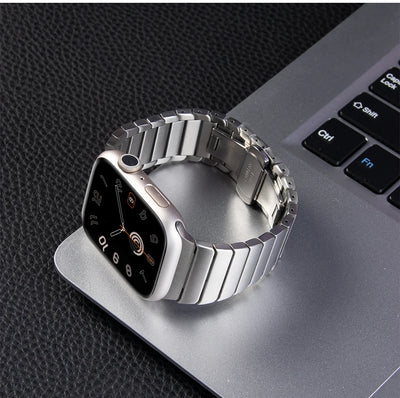 Luxury Stainless Steel Strap For Apple Watch Series 10 46mm 45mm 41mm 38 42 44 40mm Link Bracelet Iwatch Ultra 2 49mm Metal Band