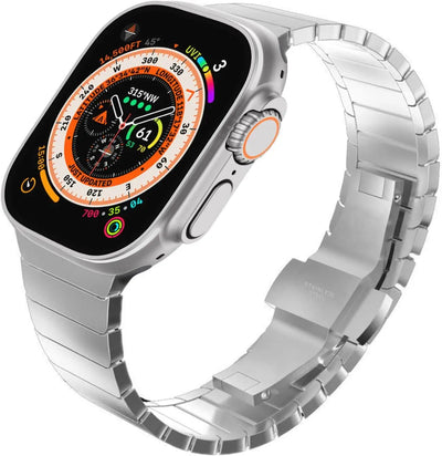 Luxury Stainless Steel Strap For Apple Watch Series 10 46mm 45mm 41mm 38 42 44 40mm Link Bracelet Iwatch Ultra 2 49mm Metal Band