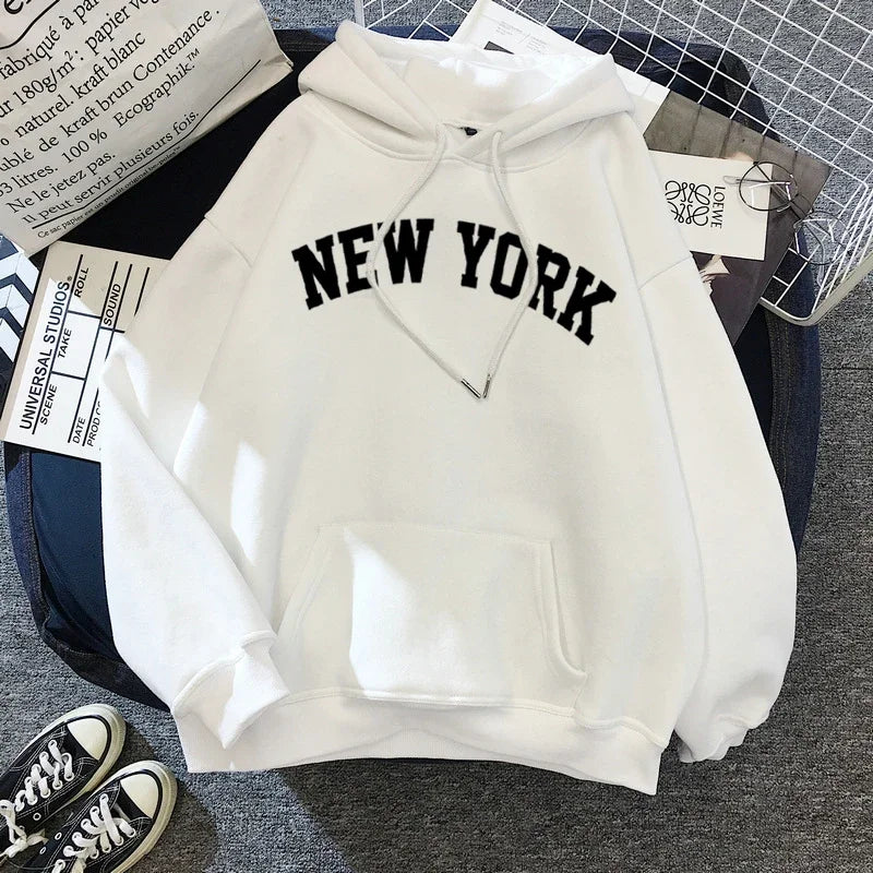 Men's And Women's Boston Brooklyn Long Sleeves Letters Print Hoodie Men's Oversized Fashion New York Hoodie Sweatshirt Clothes