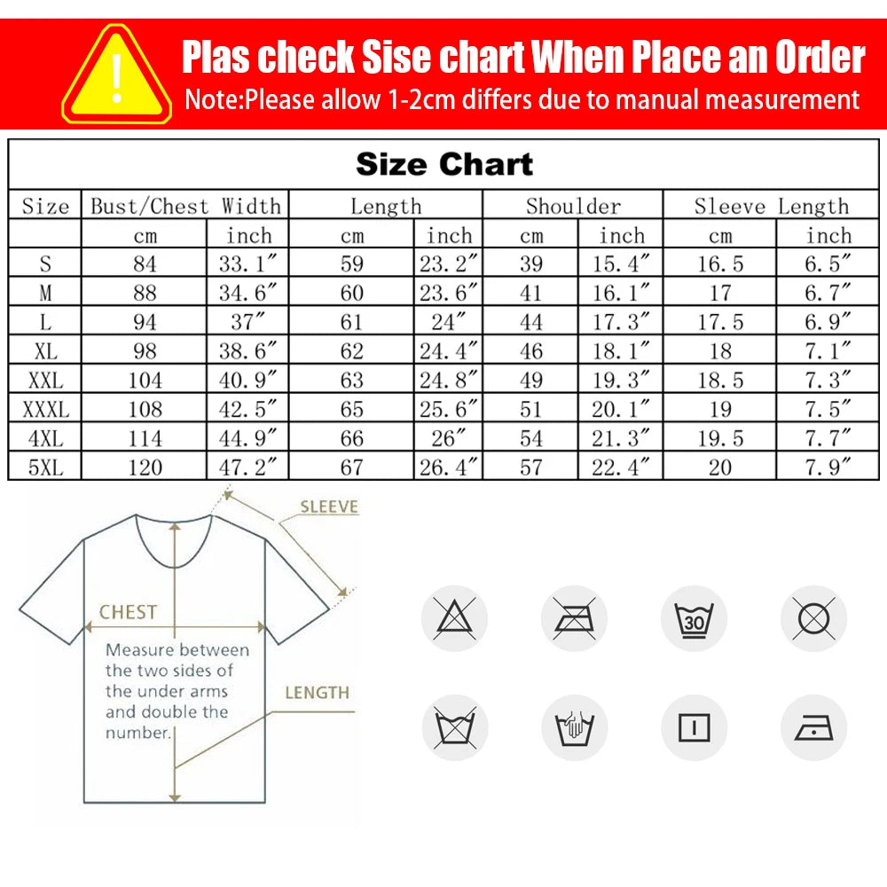 Men's T-Shirts Summer O-Neck Short-Sleeve Shirt Friends Element Print Top Casual Loose Street Clothing Streetwear