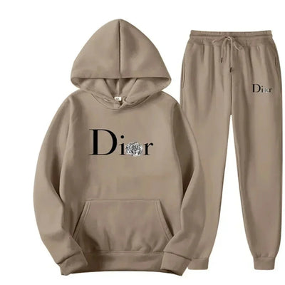 Men's and women's hoodie and sweatpants set, hoodie and sweatpants, sporty, trendy, autumn and winter, brand new, 2-piece set