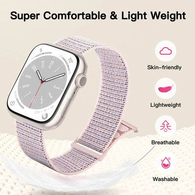 Strap For Apple Watch Band 46mm 44mm 49mm 45mm 40mm 41mm 38 42mm correa Breathable bracelet iwatch series 10 8 SE 7 6 5 9 Ultra