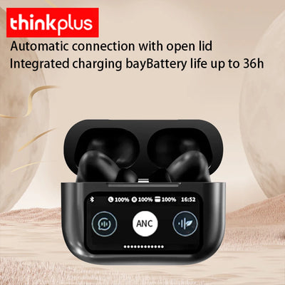 Original Thinkplus Wireless Headset Bluetooth Earphones With Color Multifunctional Touch Screen ANC Noise Reduction Headphones