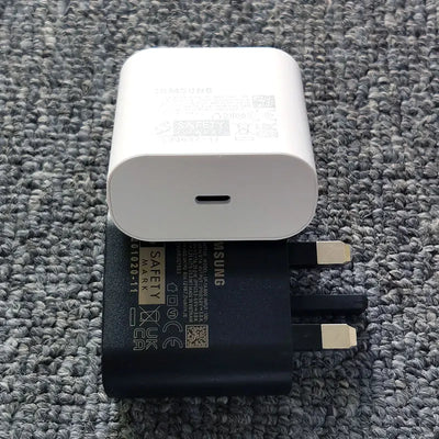 Samsung 25W Super fast Charger UK Plug PD Super Fast Charging Adapter For Galaxy A55 A35 A25 A15 A54 A73 A53 S20 S21 S22 S23 S24