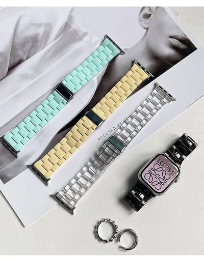 Watch strap+Case+glass For apple watch band 44mm 40mm 38/42mm Candy bracelet iwatch ultra2 49mm serie 9 8 7 6 5 4 3 Se 41mm/45mm