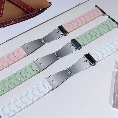 Watch strap+Case+glass For apple watch band 44mm 40mm 38/42mm Candy bracelet iwatch ultra2 49mm serie 9 8 7 6 5 4 3 Se 41mm/45mm