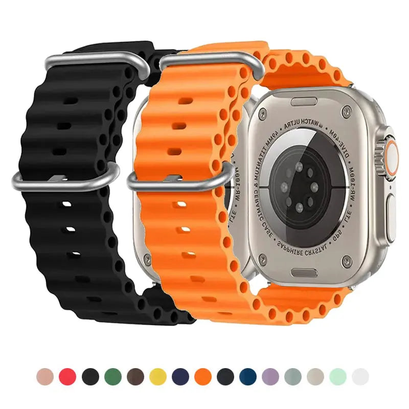 ocean watch strap for Apple watch ultra band series 10 SE 42mm 44mm 45mm 46mm 49mm 42 44 45 46 49 mm original Silicone Bracelet